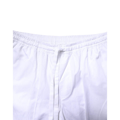 Dolce & Gabbana White Cotton Shirt Pants Pajama Set Sleepwear