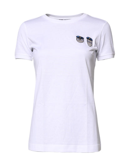 Dolce & Gabbana White #DGFamily Cotton Crew Neck T-shirt