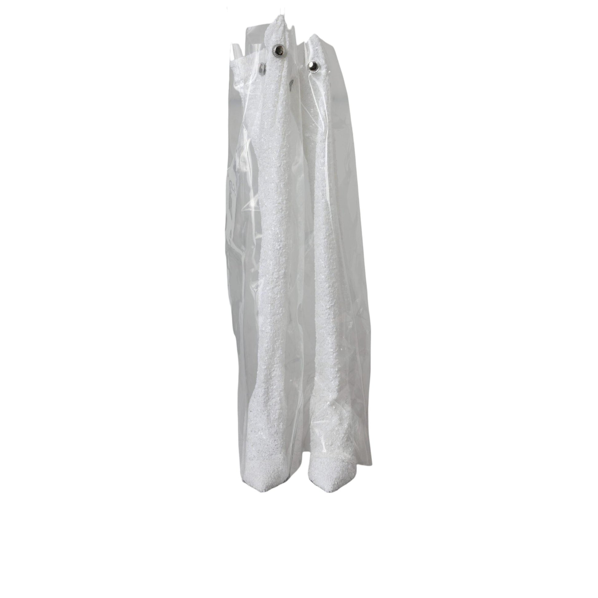 Dolce & Gabbana White Heels Stiletto Knee High Boots Shoes