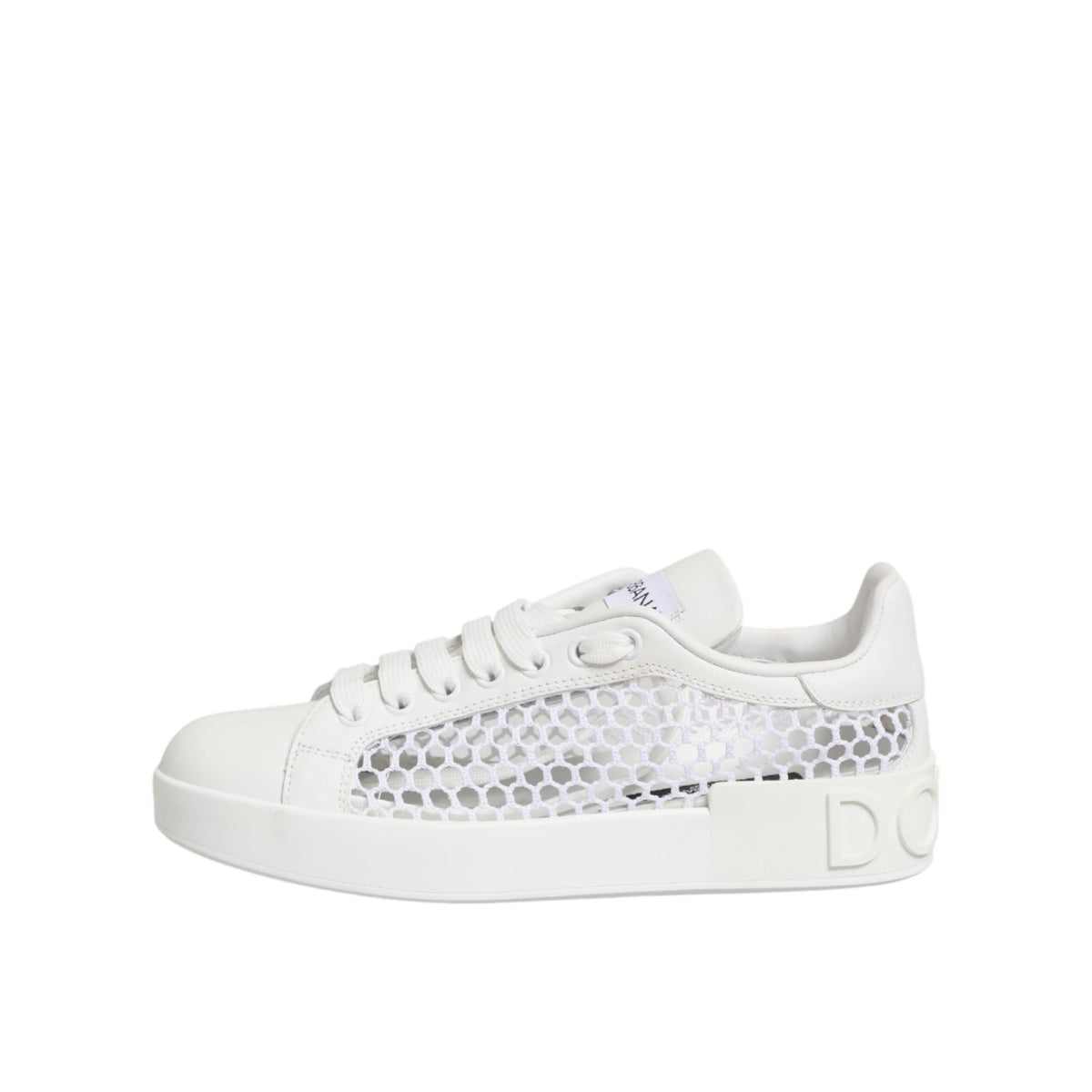 Dolce & Gabbana White Mesh Inserts Low Top Sneakers Shoes