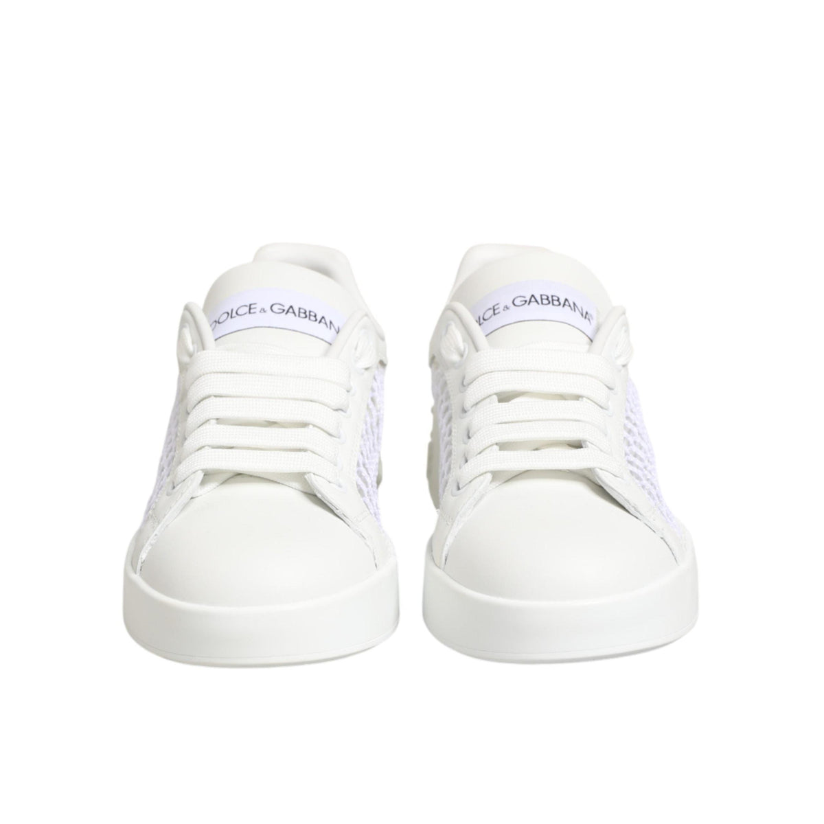 Dolce & Gabbana White Mesh Inserts Low Top Sneakers Shoes