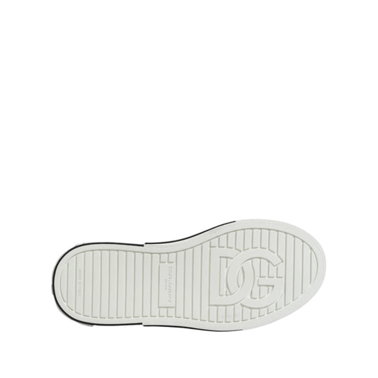 Dolce & Gabbana White Perforated Custom 2.Zero Sneakers Shoes