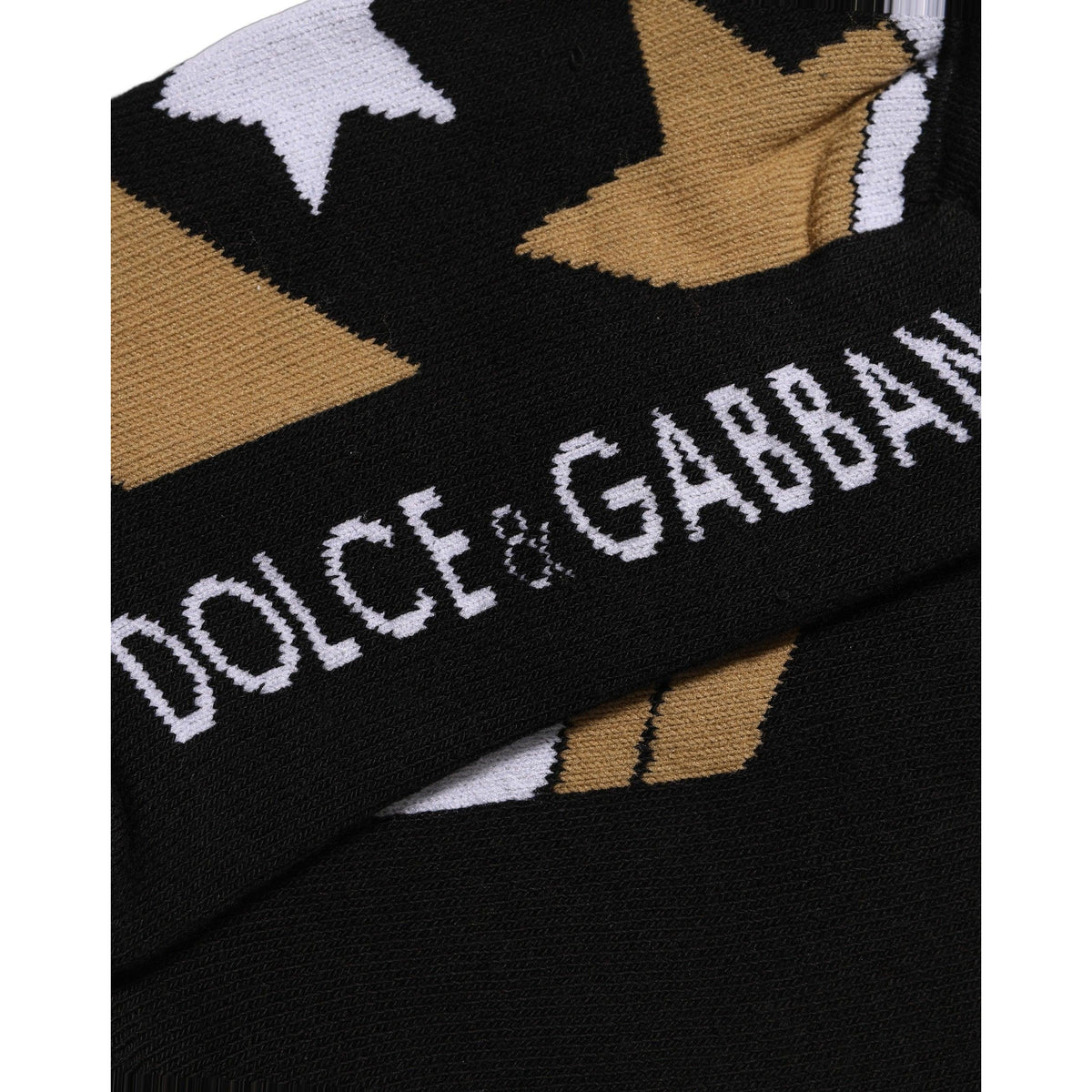 Dolce & Gabbana White Polka Dot Over The Calf Accessory Socks