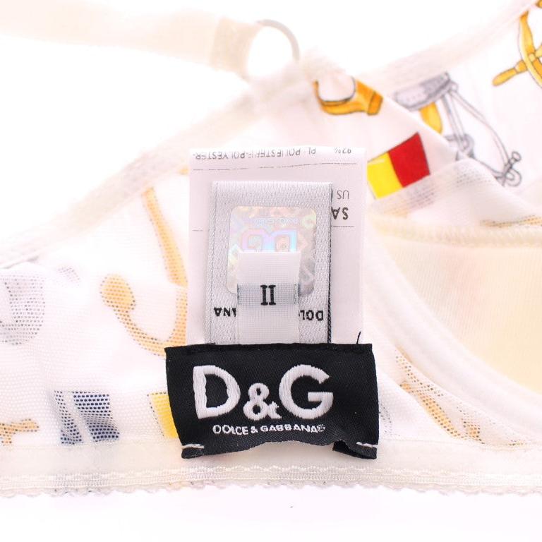 Dolce & Gabbana White Sailor Bra Panty Stretch Underwear