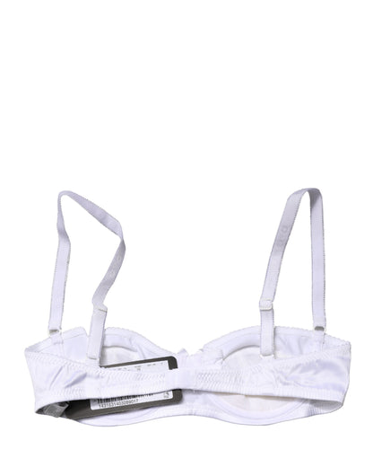 Dolce & Gabbana White Semi-Pad Underwire Balconette Bra Underwear