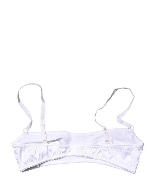 Dolce & Gabbana White Semi-Pad Underwire Balconette Bra Underwear