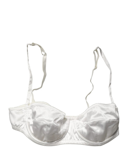 Dolce & Gabbana White Semi-Pad Underwire Balconette Underwear