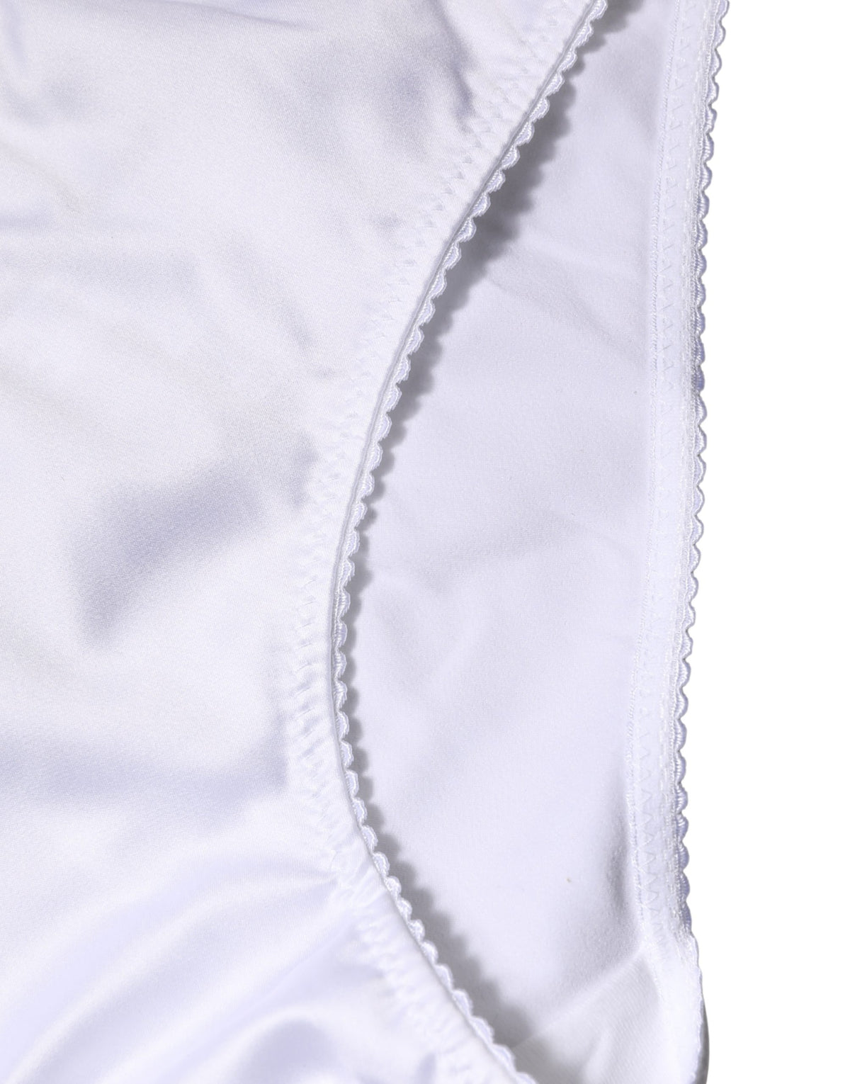 Dolce & Gabbana White Silk Stretch Mid Waist Brief Panty Underwear