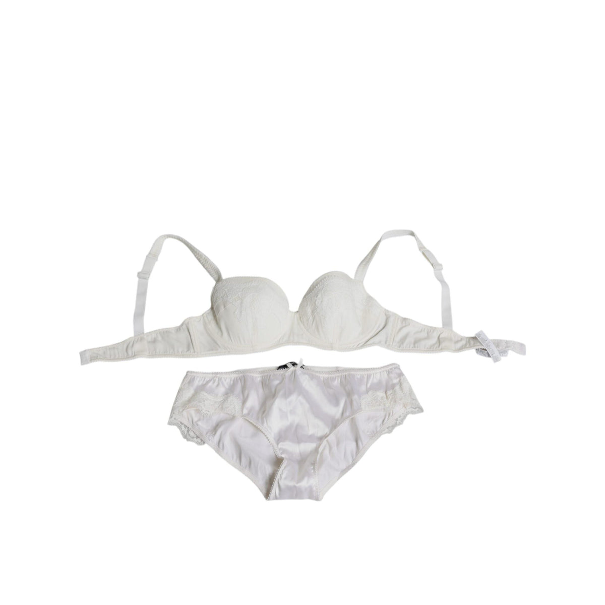 Dolce & Gabbana White Silk Women's Underwear Set