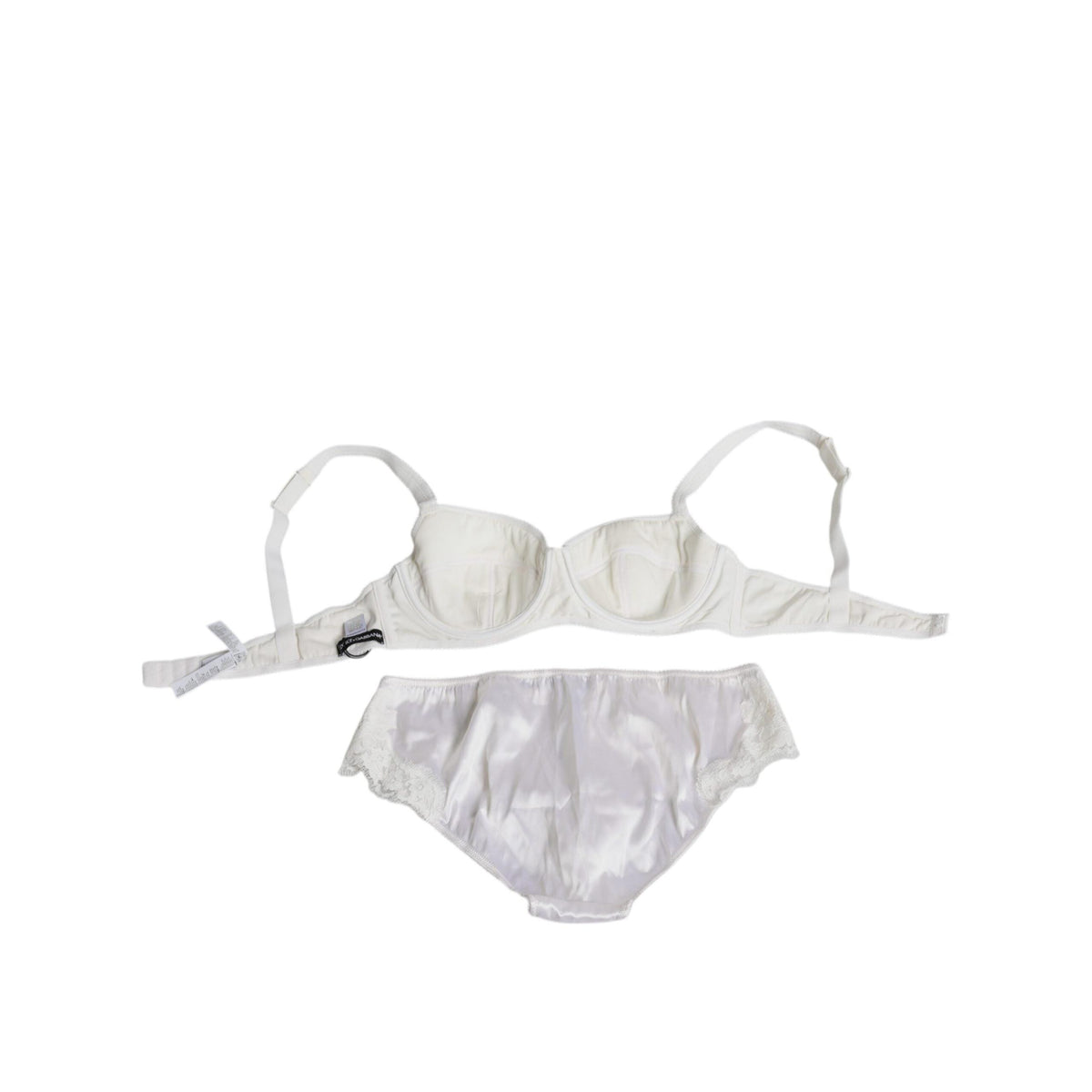 Dolce & Gabbana White Silk Women's Underwear Set