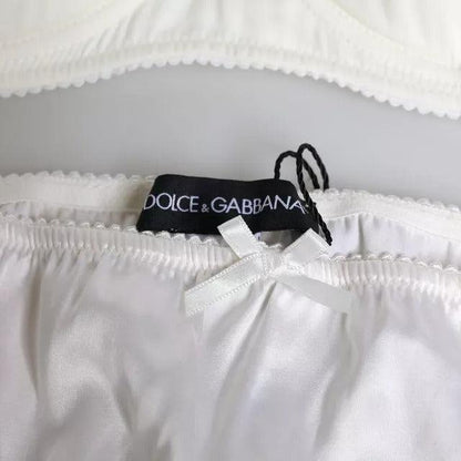 Dolce & Gabbana White Silk Women's Underwear Set