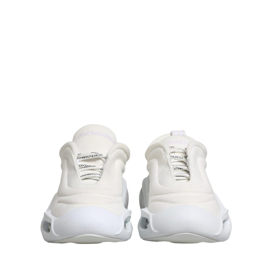 Dolce & Gabbana White Slip On Wave Low Top Sneakers Shoes