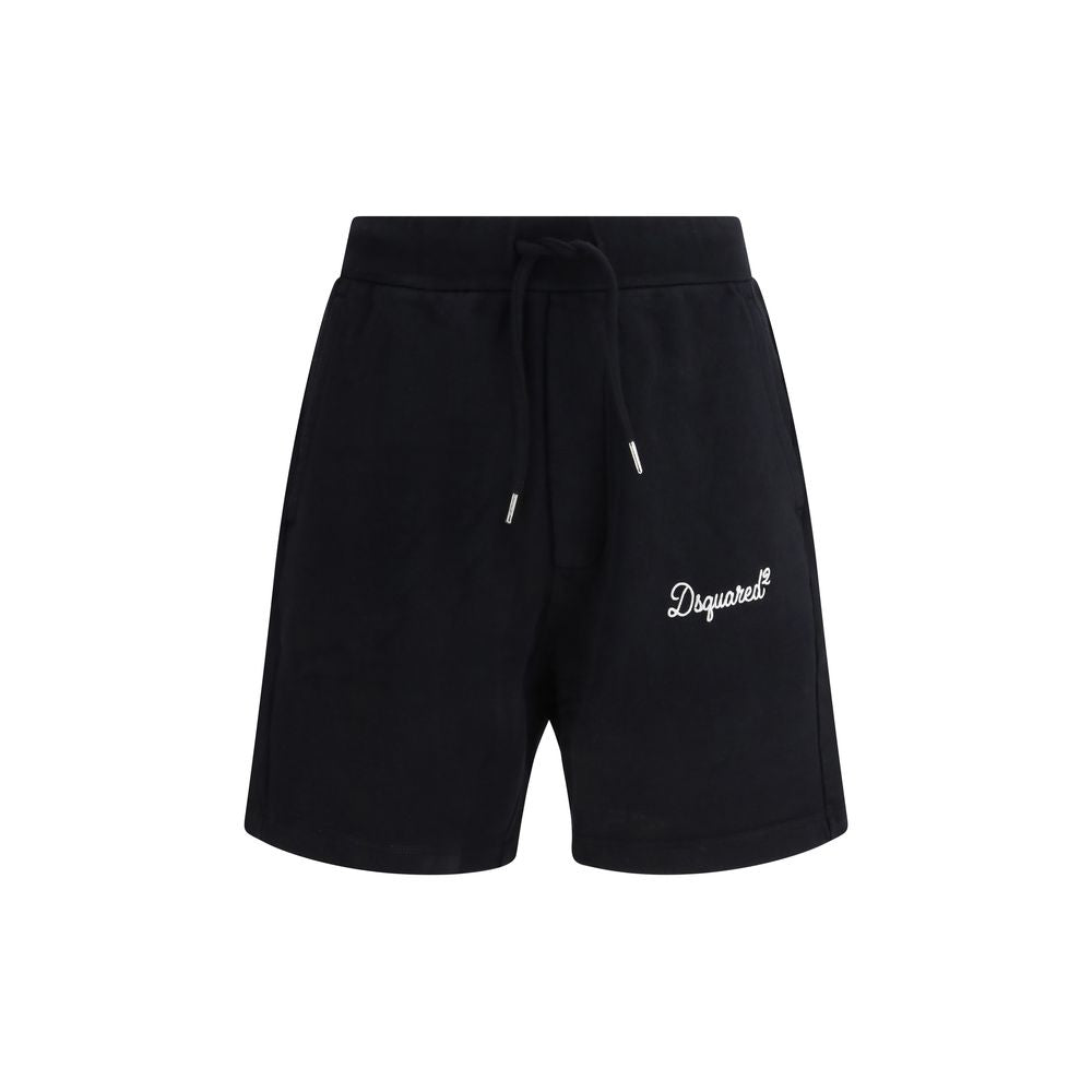 Dsquared² Black Cotton Bermuda Shorts
