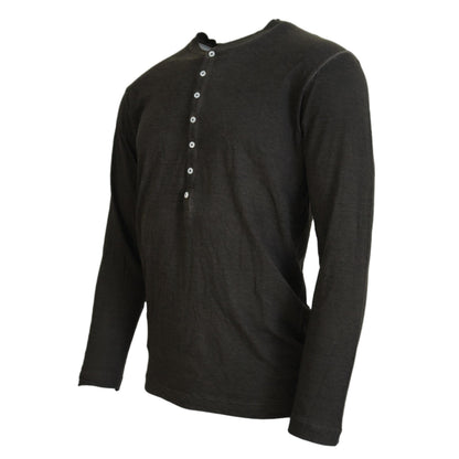 Dsquared² Gray Cotton Linen Long Sleeves Pullover Sweater