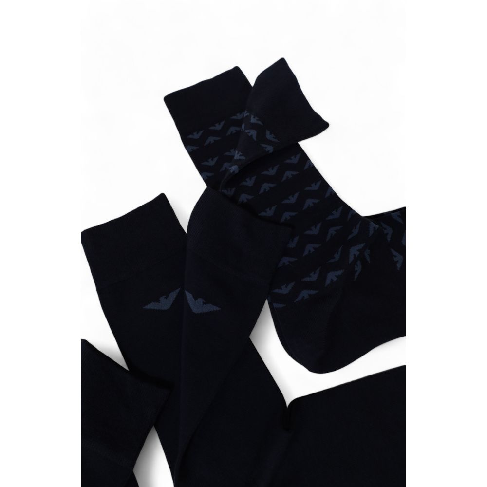 Emporio Armani Underwear Blue Cotton Sock-Modeoutlet
