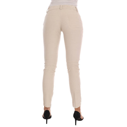 Ermanno Scervino Beige Slim Jeans Corduroy Skinny Pants