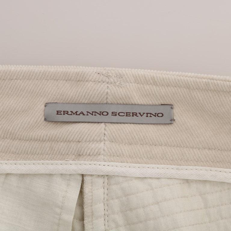 Ermanno Scervino Beige Slim Jeans Corduroy Skinny Pants