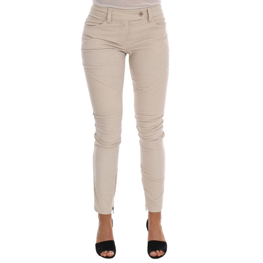 Ermanno Scervino Beige Slim Jeans Corduroy Skinny Pants