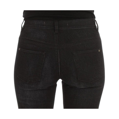 Ermanno Scervino Blue Cotton Blend Slim Fit Bootcut Jeans