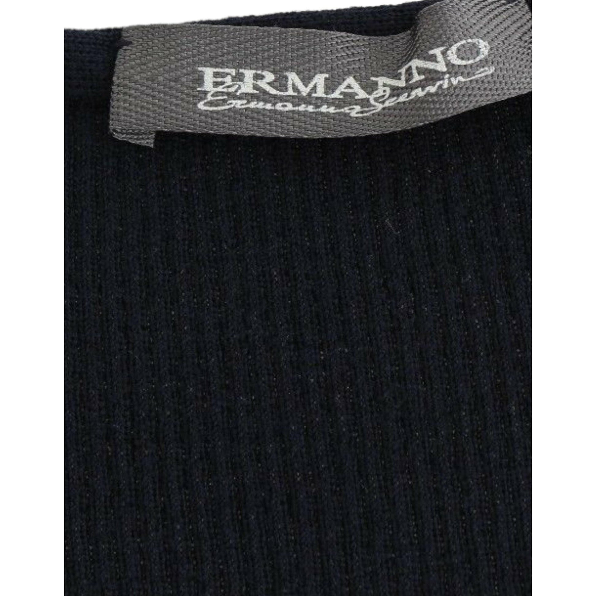 Ermanno Scervino Blue Knitted Wool Stretch Sweater Top