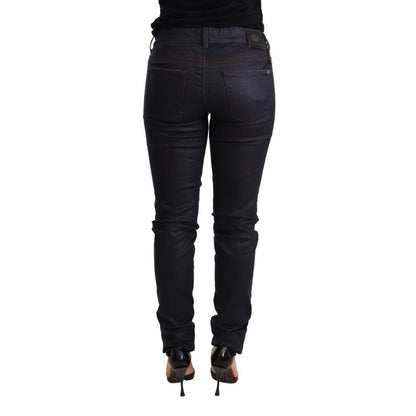 Ermanno Scervino Blue Low Waist Skinny Slim Trouser Cotton Jeans