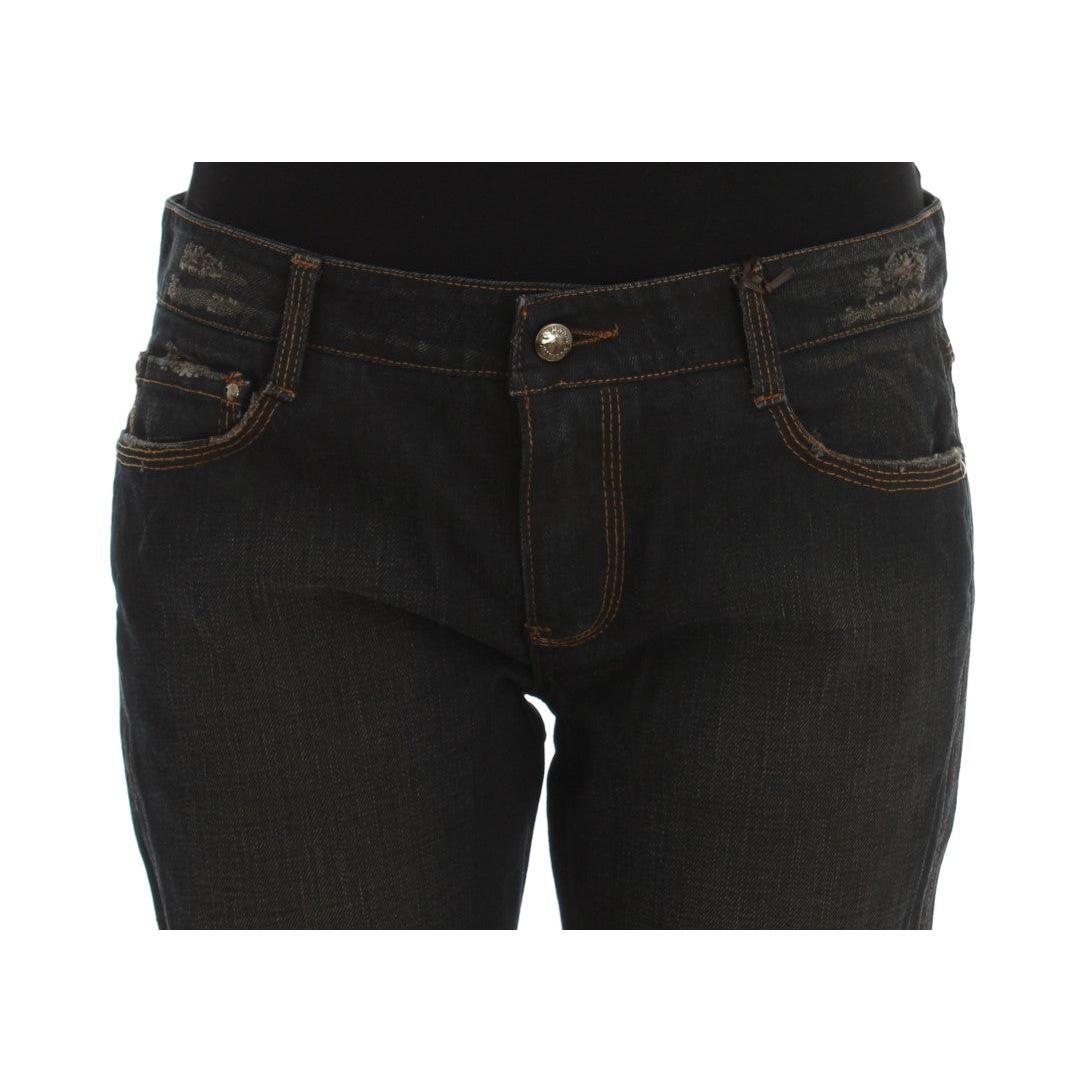 Ermanno Scervino Blue Wash Cotton Boyfriend Jeans
