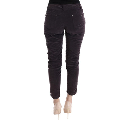 Ermanno Scervino Brown Cotton Cropped Casual Pants