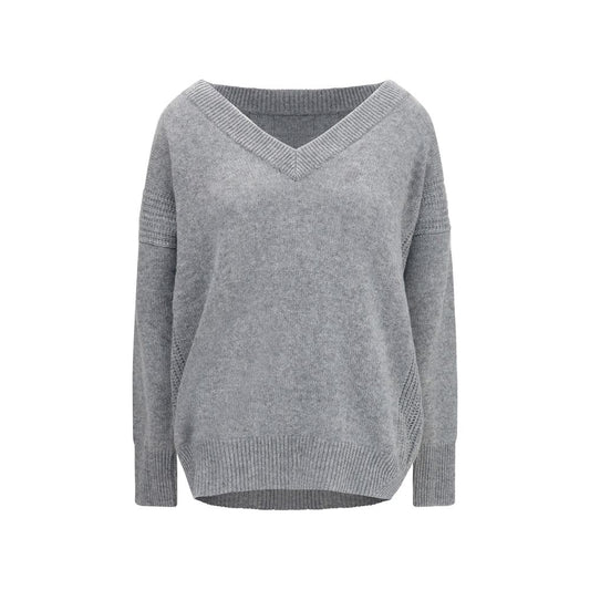 Ermanno Scervino Gray Cashmere Sweatshirt