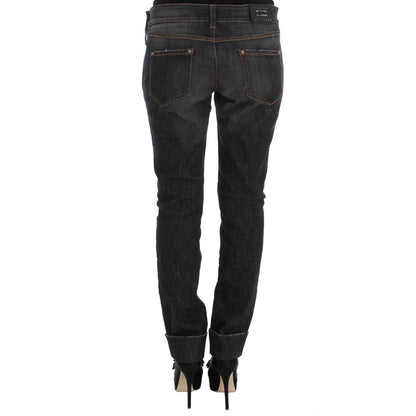 Ermanno Scervino Gray Cotton Slim Fit Denim Jeans