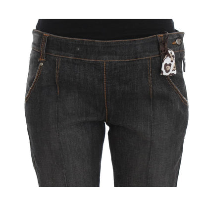 Ermanno Scervino Gray Cotton Slim Fit Denim Jeans