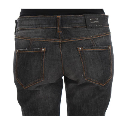 Ermanno Scervino Gray Cotton Slim Fit Denim Jeans