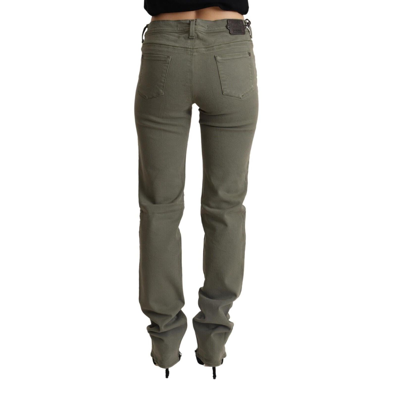 Ermanno Scervino Gray Low Waist Cotton Skinny Denim Trouser Jeans
