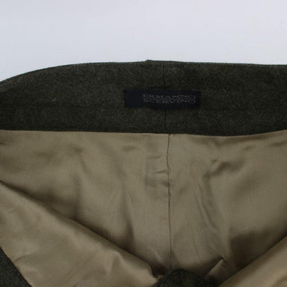 Ermanno Scervino Green Wool Blend Loose Fit Cargo Pants