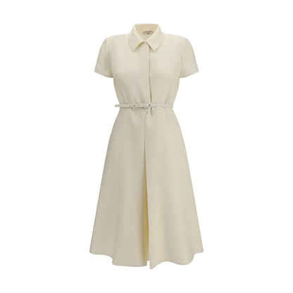 Fendi Beige Wool Oves Aries Casual Dress