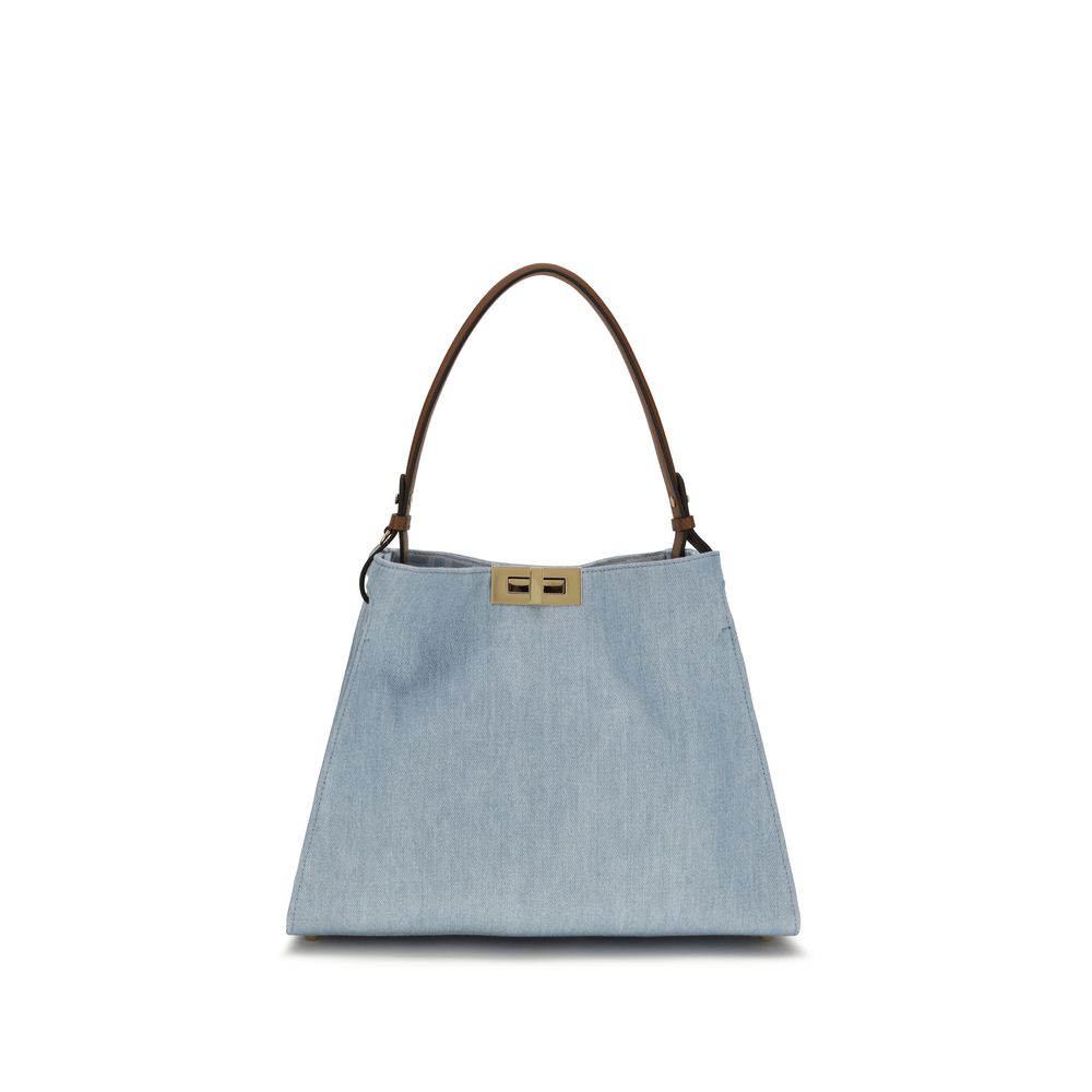 Fendi Blue Cotton Handbag