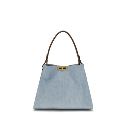 Fendi Blue Cotton Handbag