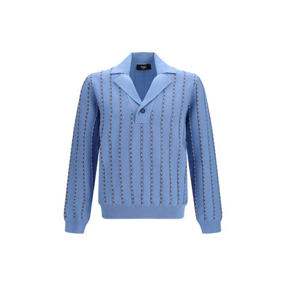 Fendi Blue Cotton Sweatshirt
