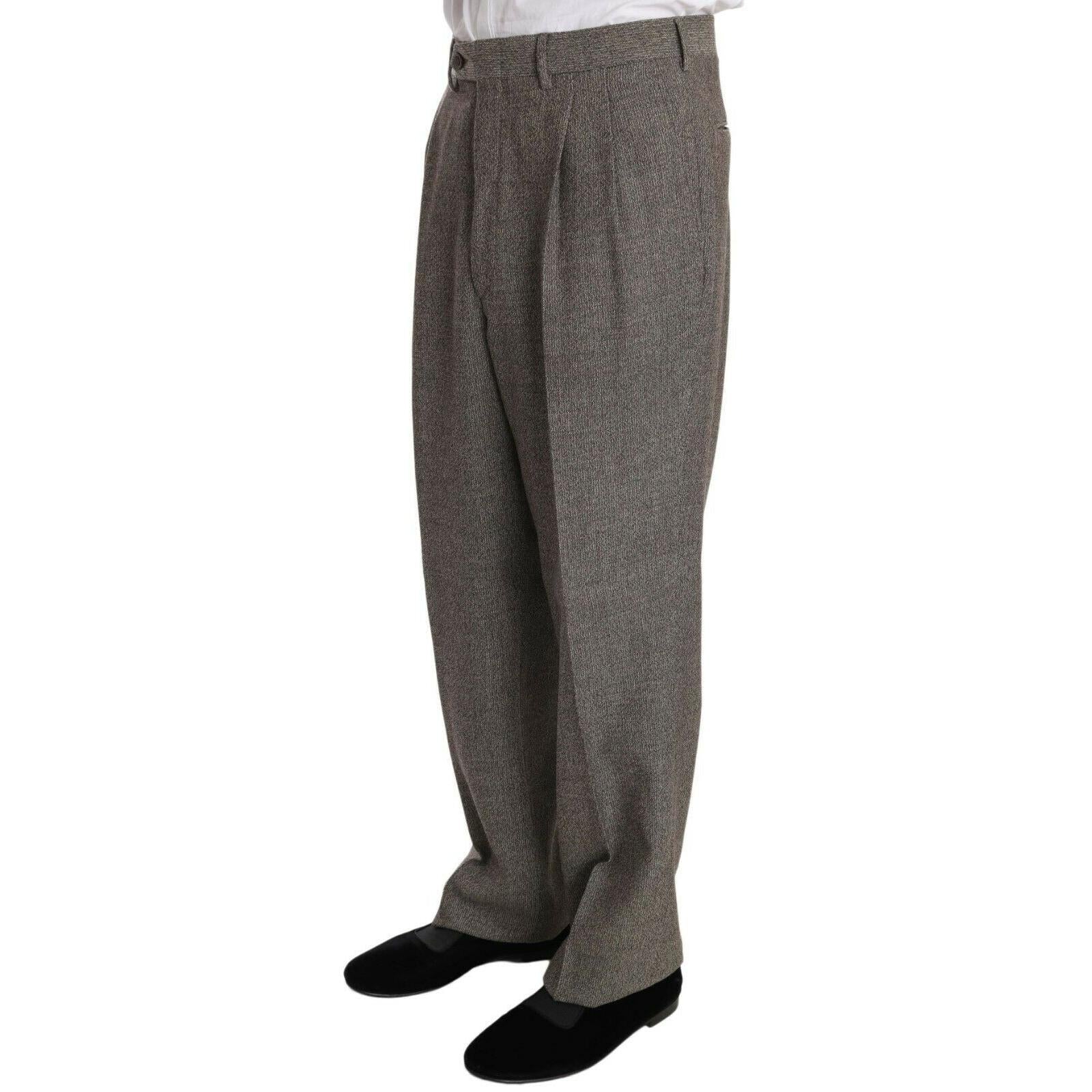 Fendi Brown Wool Regular Single Breasted Suit