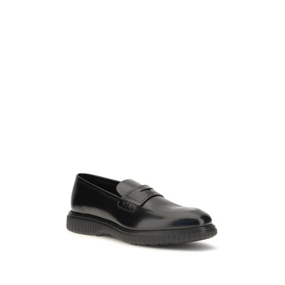 Ferragamo 796980004 sorte loafers i kalvelæder