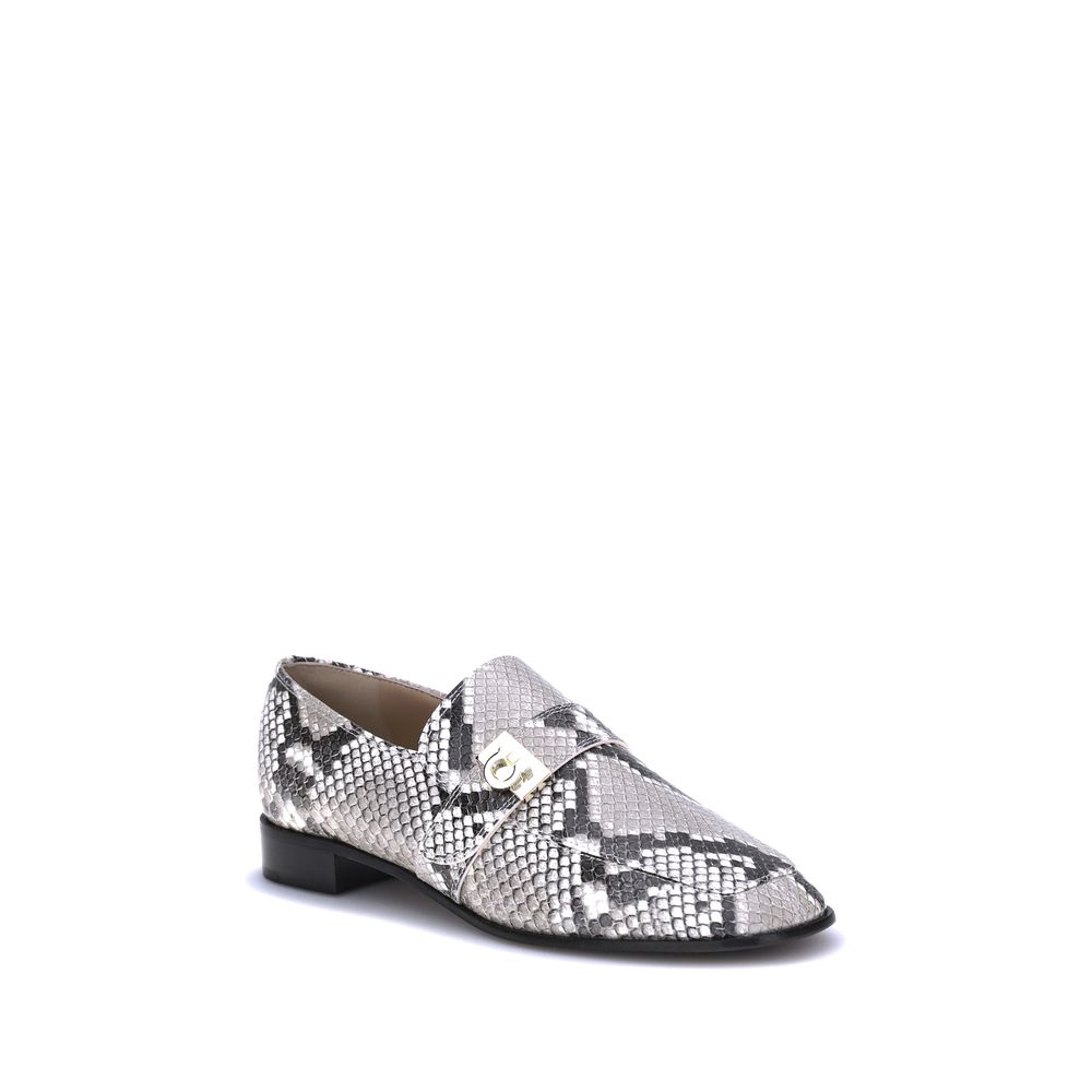 Ferragamo Python print leather Loafers