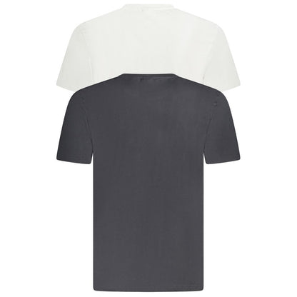 Fila Black and White Organic Cotton Men's T-Shirt 2-Pack