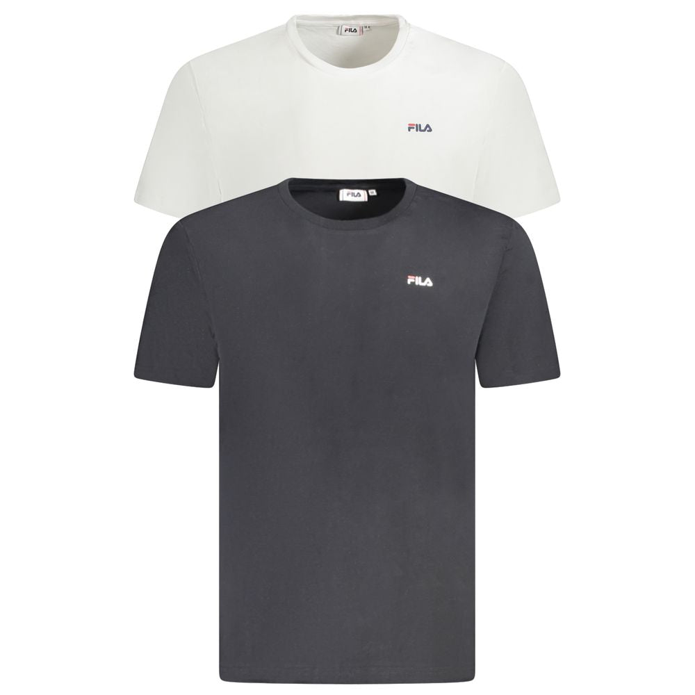 Fila Black and White Organic Cotton Men's T-Shirt 2-Pack