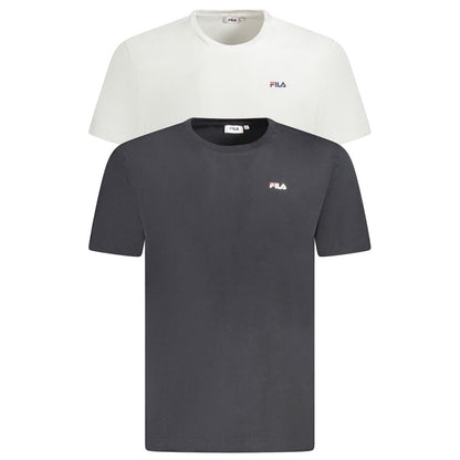 Fila Black and White Organic Cotton Men's T-Shirt 2-Pack