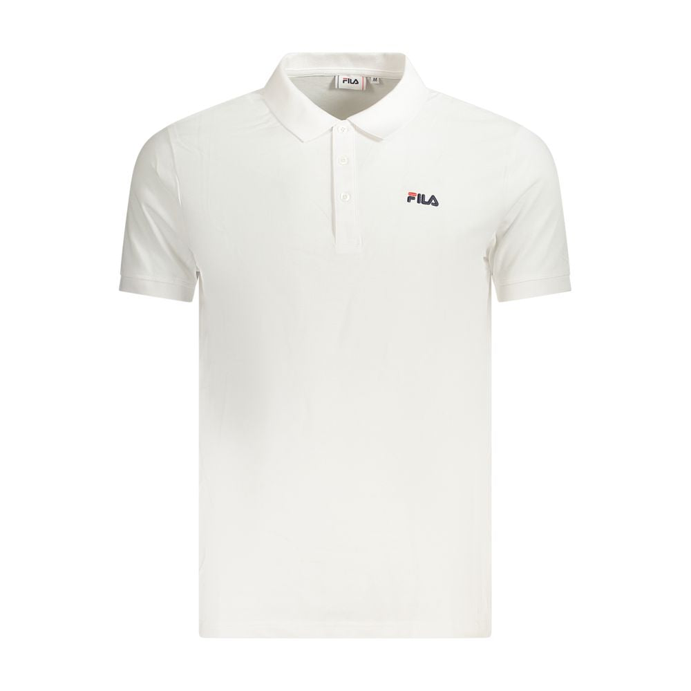 Fila White Cotton Men Polo Shirt-Modeoutlet