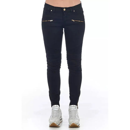 Frankie Morello Black Cotton Women's Jeans
