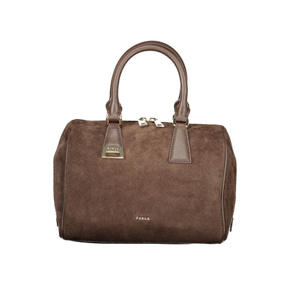 Furla Brown Leather Women's Bag with Handles