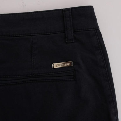 GF Ferre Blue Cotton Stretch Chinos Pants
