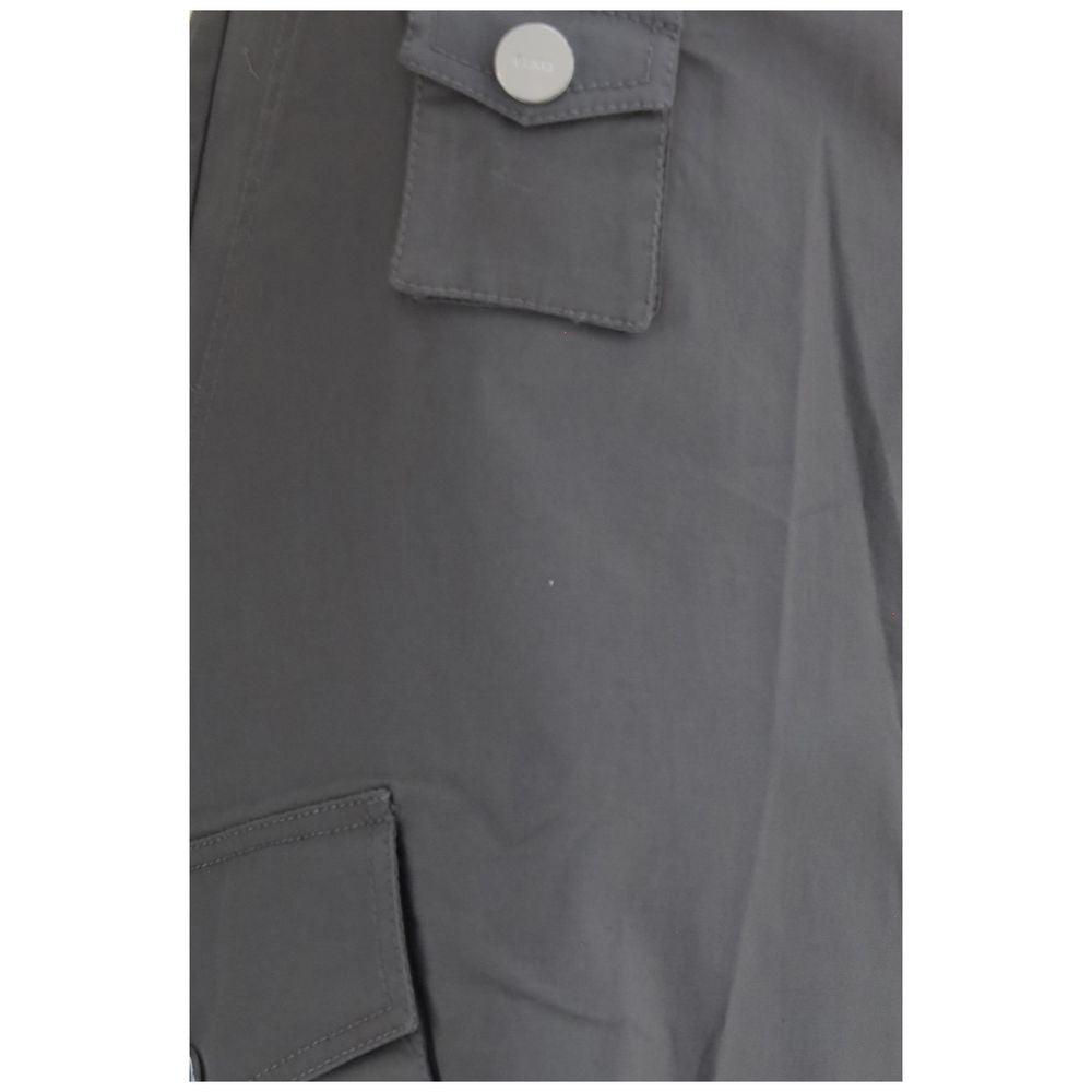 Ganni Gray Cotton Cargo Pants