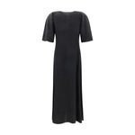 Ganni Satin Long Dress-Modeoutlet