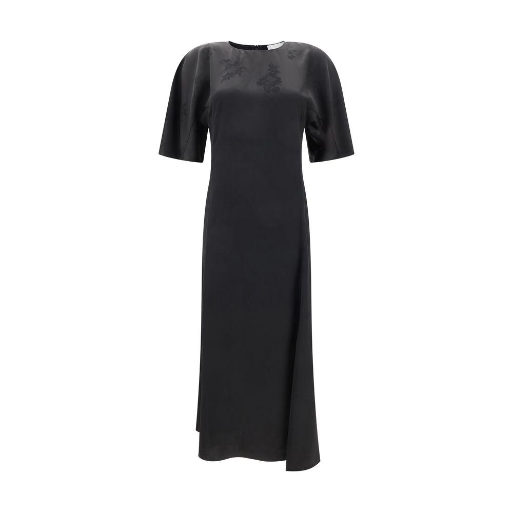 Ganni Satin Long Dress-Modeoutlet
